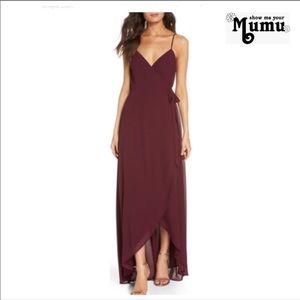 Show me your Mumu maxi wrap dress color merlot
